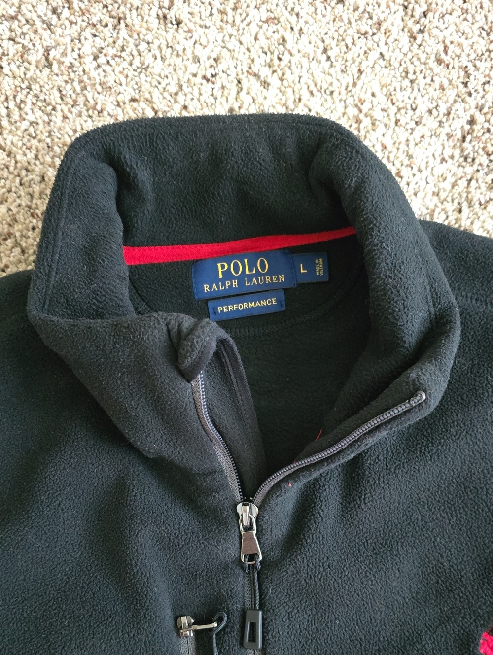 Polo Ralph Lauren Sz L Performance Fleece Vest Black - Picture 5 of 11